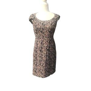 Ann Taylor Women's Size 4 Abstract Print Cap Sleeve Sheath Dress
